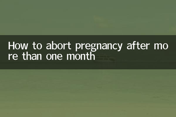 How to abort pregnancy after more than one month