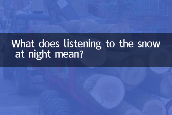 What does listening to the snow at night mean?