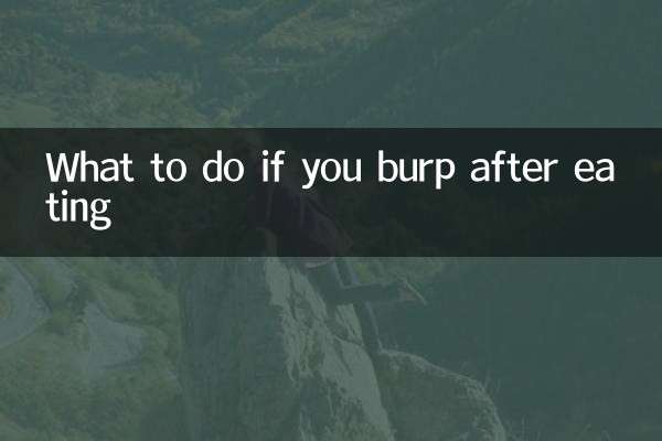What to do if you burp after eating