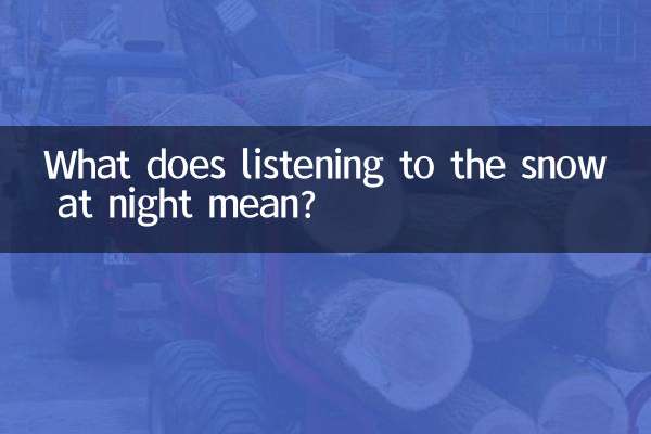 What does listening to the snow at night mean?