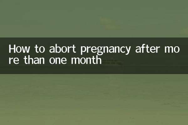 How to abort pregnancy after more than one month