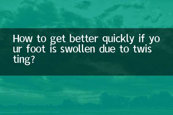 How to get better quickly if your foot is swollen due to twisting?