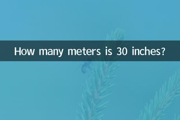 30 इंच कितने मीटर है?