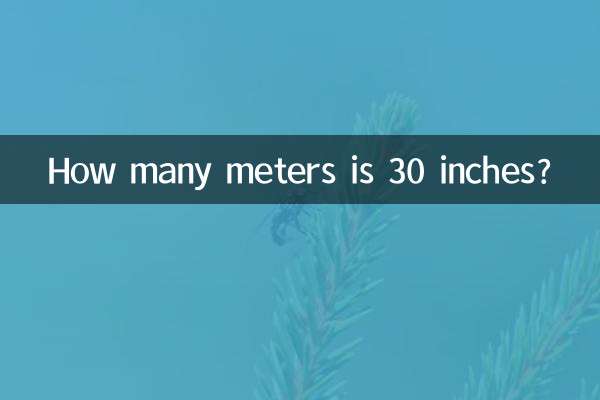 30 इंच कितने मीटर है?