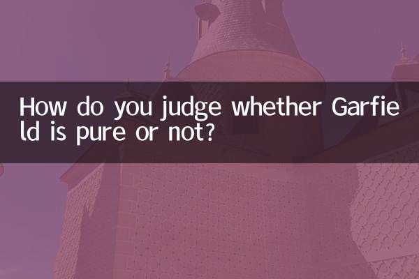 Comment jugez-vous si Garfield est pur ou non ?