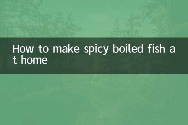 Come preparare il pesce bollito piccante a casa