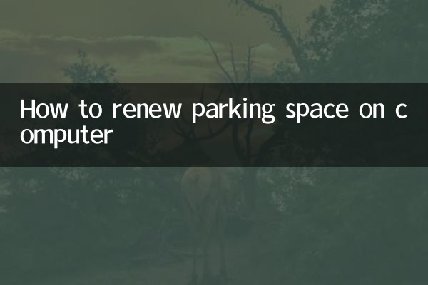 Come rinnovare il parcheggio sul computer