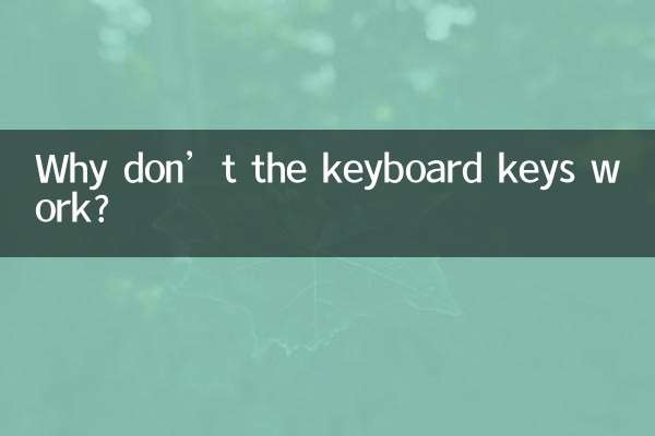 Pourquoi les touches du clavier ne fonctionnent-elles pas ?