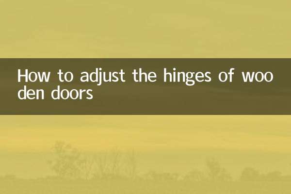 Cómo ajustar las bisagras de las puertas de madera.