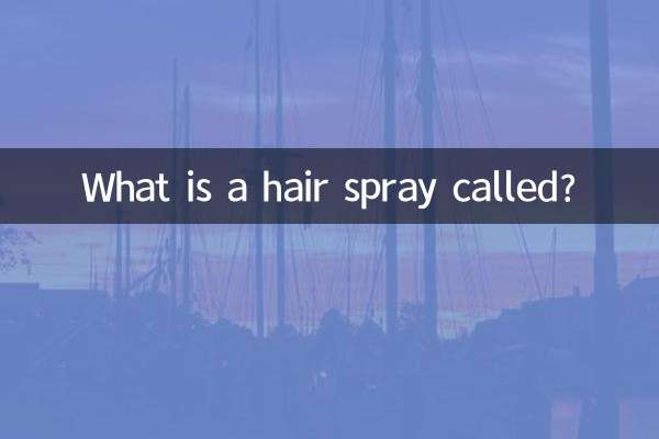 헤어스프레이를 뭐라고 부르나요?