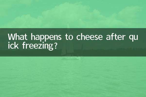 Was passiert mit Käse nach dem Schnellgefrieren?
