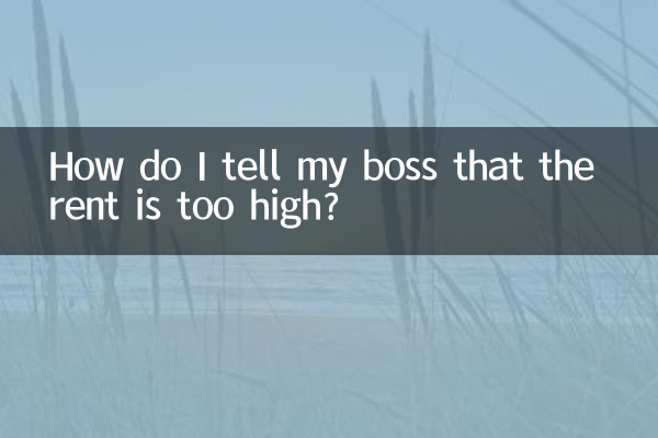 Wie sage ich meinem Chef, dass die Miete zu hoch ist?