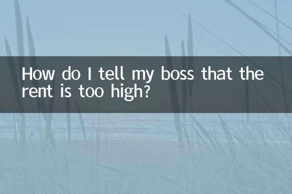 Wie sage ich meinem Chef, dass die Miete zu hoch ist?