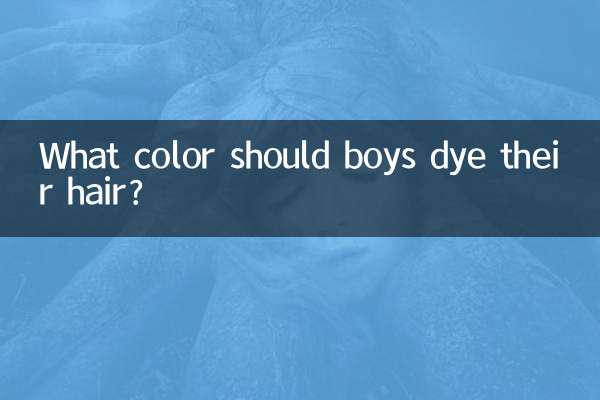 De que cor os meninos devem pintar o cabelo?