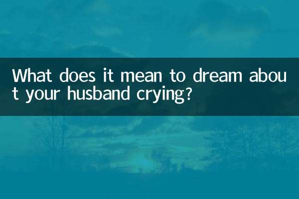 O que significa sonhar com seu marido chorando?