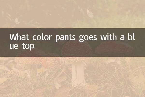 Какого цвета брюки сочетаются с синим топом