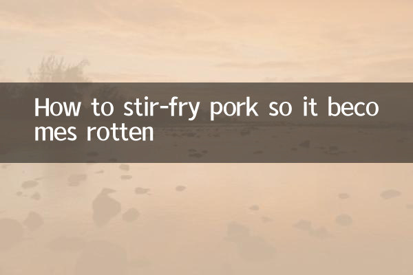 Como refogar a carne de porco para que apodreça