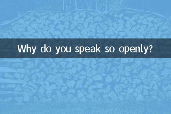 Why do you speak so openly?