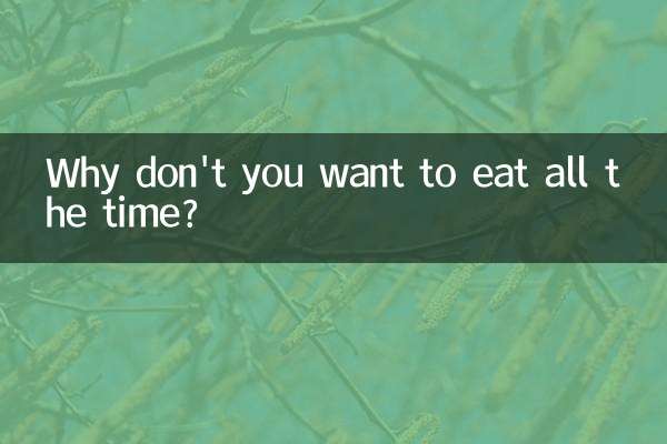 Why don't you want to eat all the time?