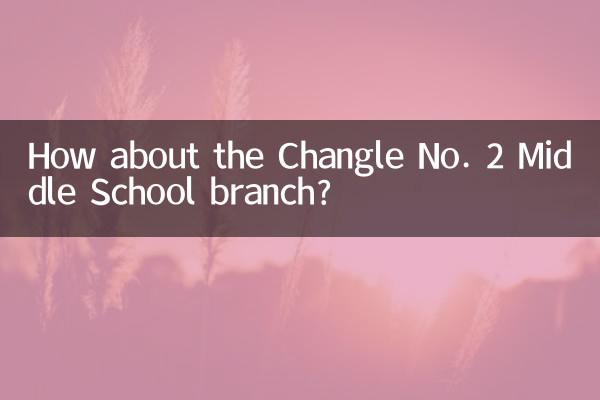 Qu’en est-il de la branche du collège Changle n°2 ?