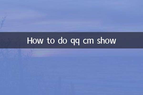 Comment faire un spectacle qq cm