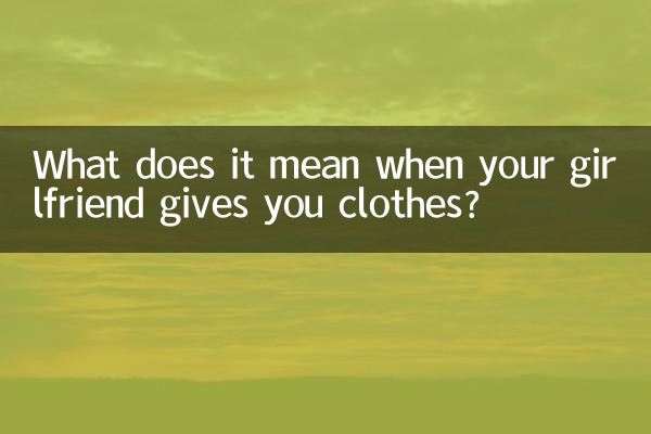 Cosa significa quando la tua ragazza ti regala dei vestiti?