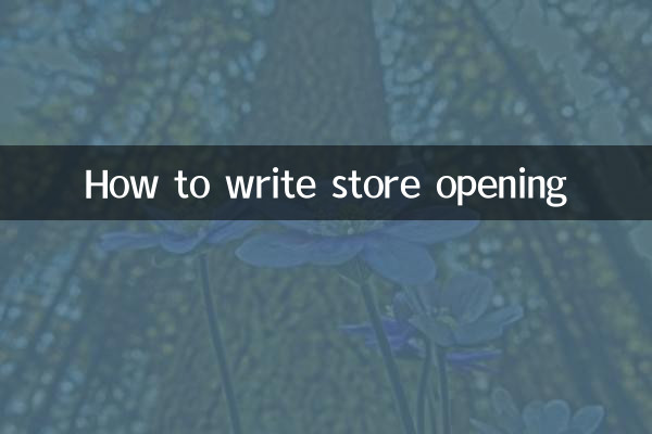 Como escrever a abertura da loja