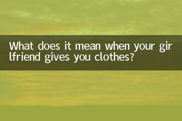 Cosa significa quando la tua ragazza ti regala dei vestiti?