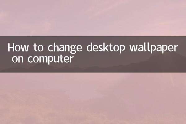 电脑换桌面壁纸怎么换
