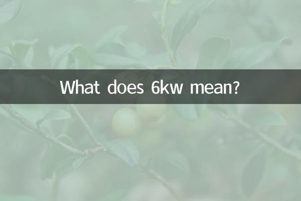 6kw是什么意思