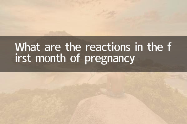 What are the reactions in the first month of pregnancy