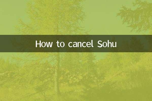 Sohu를 취소하는 방법