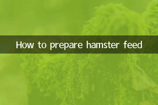 Como preparar ração para hamster