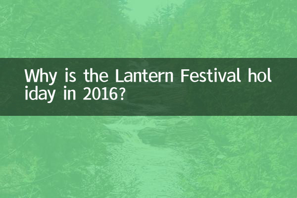 Why is the Lantern Festival holiday in 2016?