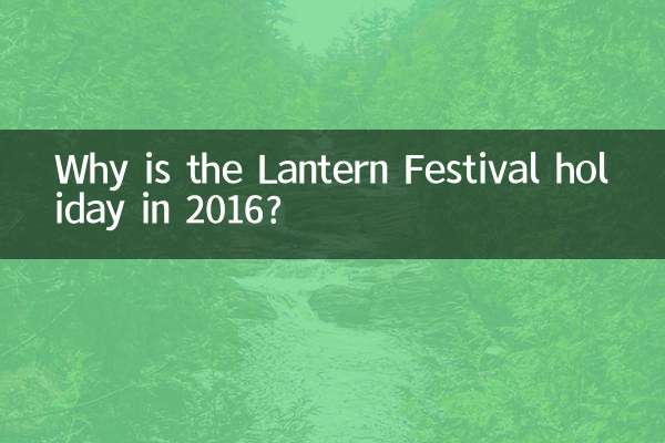 Why is the Lantern Festival holiday in 2016?