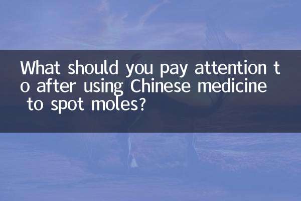 Worauf sollten Sie nach der Anwendung der chinesischen Medizin zur Muttermalerkennung achten?
