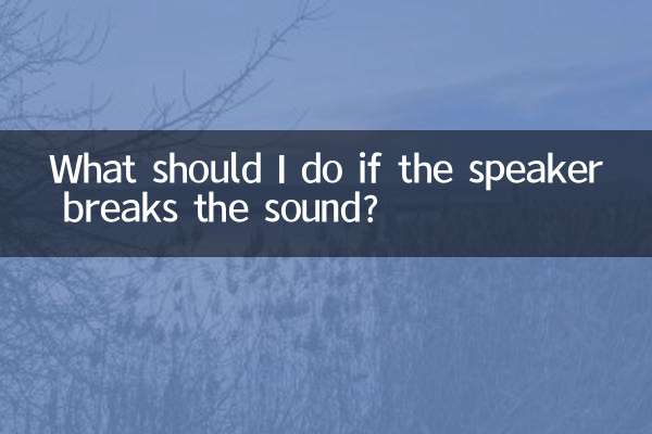 What should I do if the speaker breaks the sound?