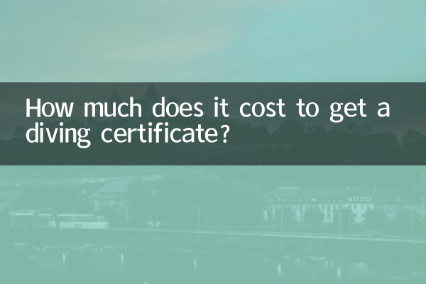 How much does it cost to get a diving certificate?