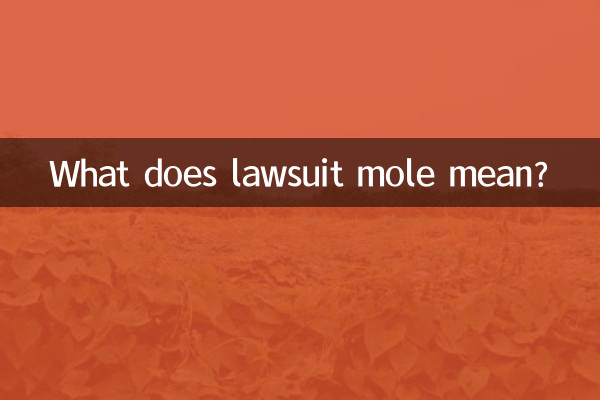 What does lawsuit mole mean?