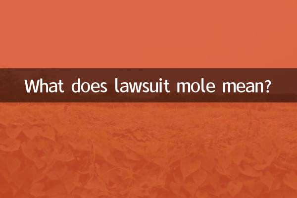 What does lawsuit mole mean?