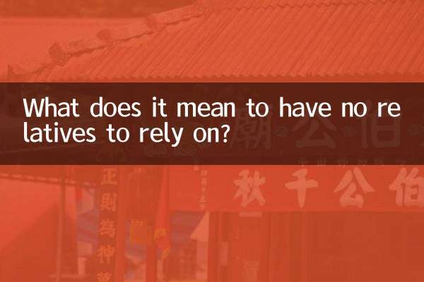 اس پر انحصار کرنے کے لئے کوئی رشتہ دار نہیں ہونے کا کیا مطلب ہے؟