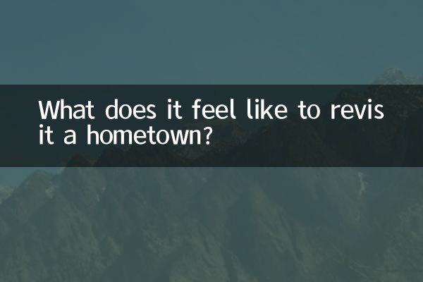 故郷を再訪するというのはどんな感じですか?