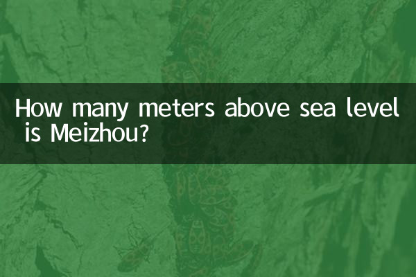 Quantos metros acima do nível do mar fica Meizhou?