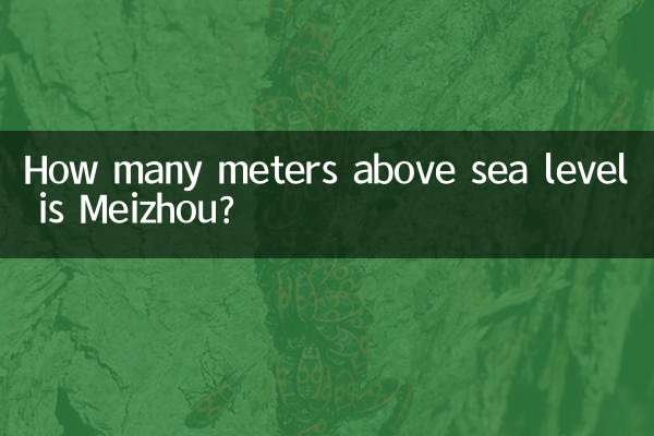 Quantos metros acima do nível do mar fica Meizhou?