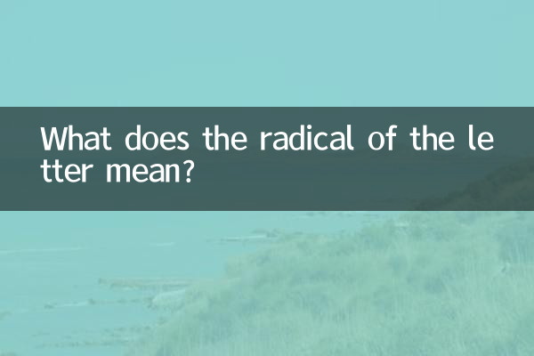What does the radical of the letter mean?