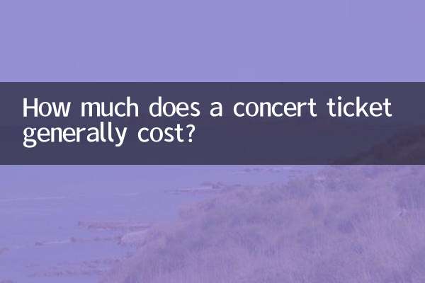 How much does a concert ticket generally cost?