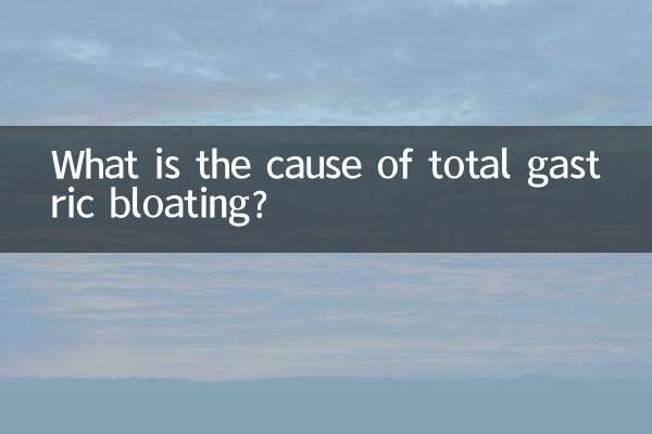 What is the cause of total gastric bloating?
