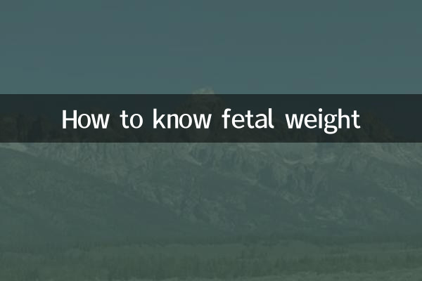 태아의 체중을 아는 방법