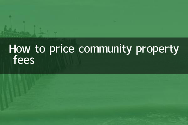 How to price community property fees