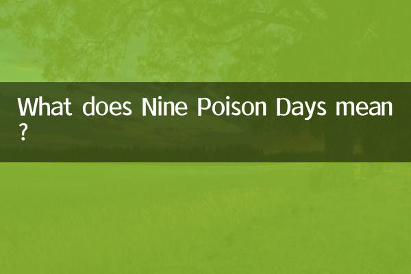 What does Nine Poison Days mean?